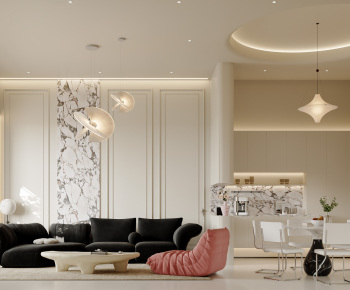 奶油风复式楼4全景