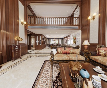 美式挑空别墅 优雅高级