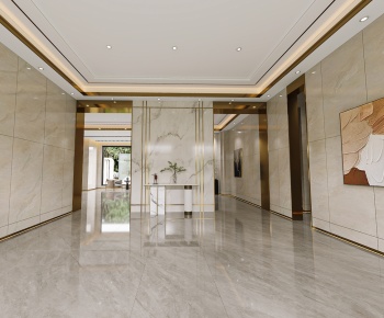 现代轻奢小区住宅入户门厅
