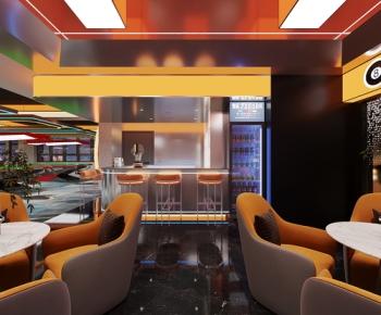 休闲台球会所效果【舒适休闲氛围与潮流社交属性的现代化娱乐空间