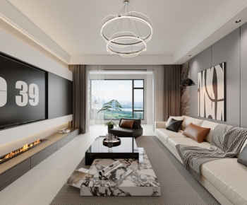 简约冷色调黑胡桃色 家装全屋效果