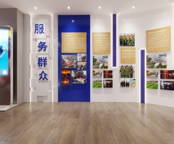 【特警展厅效果】  蓝白经典配色