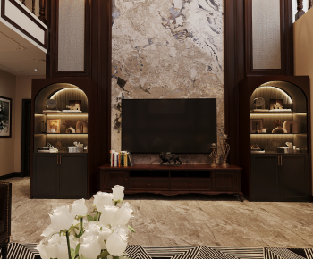 简美复古风格，石膏雕花线描摹古典轮廓。