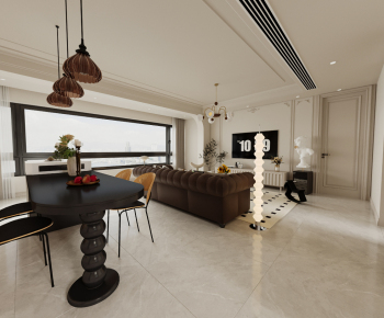 简欧风 客餐厅+主次卧单张+全屋柜子单张