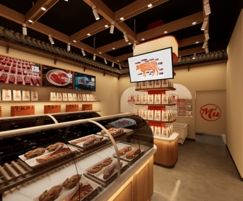 穆皖斋牛肉专卖店-效果图