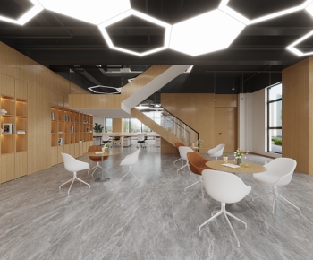 工业风两层办公室效果