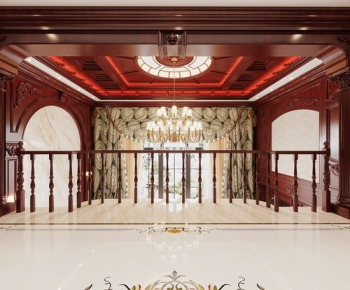 欧式挑空别墅2个全景