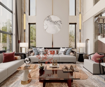 简中别墅  挑空大堂效果