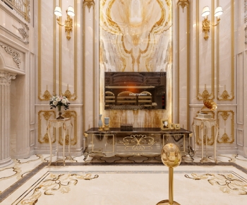 欧式 别墅 挑空客餐厅