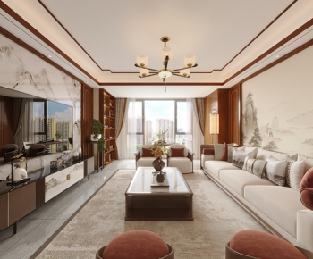 新中风三居室效果【精致有韵味 体制内既视感 】