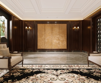 美式复古别墅全景效果表现